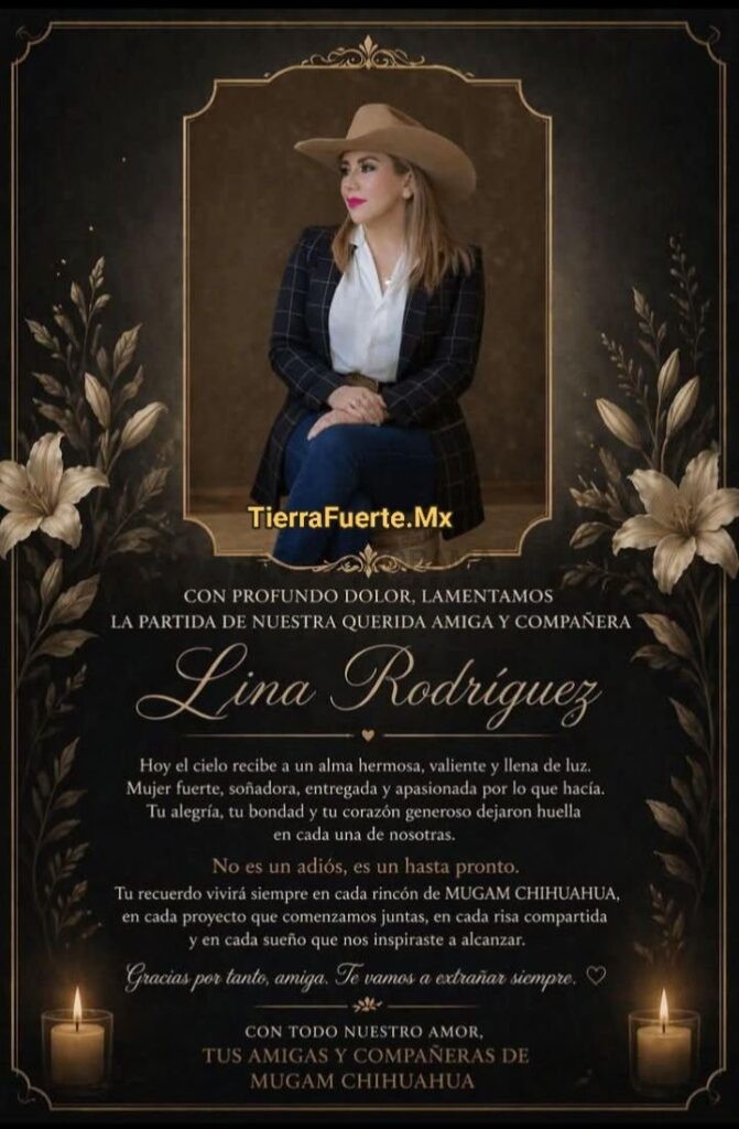 ras el asesinato, la Unión Ganadera Regional de Chihuahua expresó su profundo pesar por la muerte de quien fuera delegada de la Asociación Ganadera Local de Guerrero y presidenta de MUGAM en la entidad.