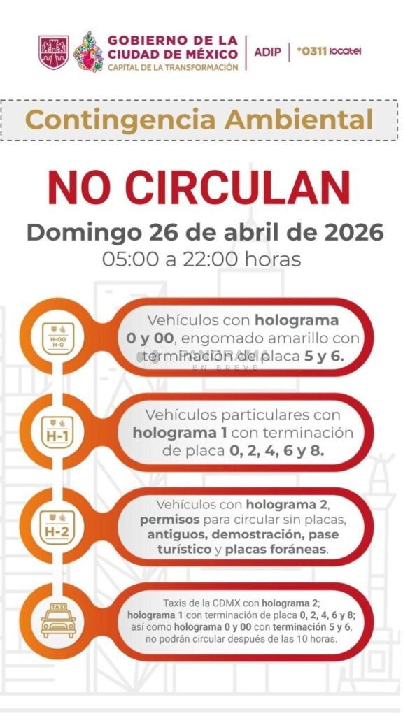 Contingencia en CDMX afecta autos.