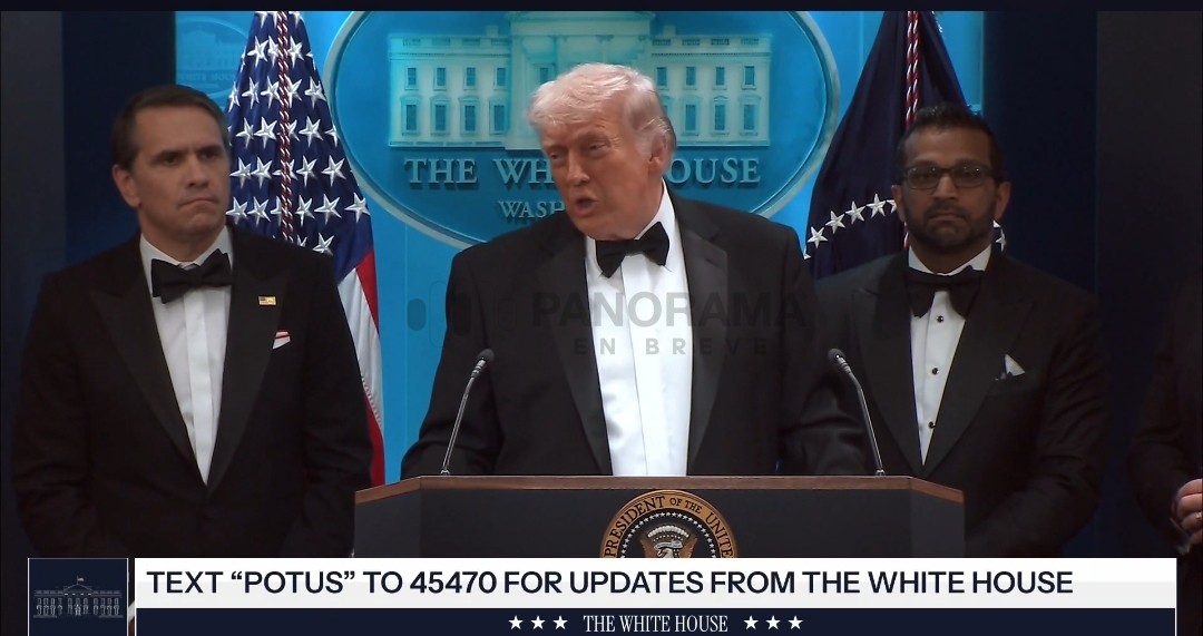 El presidente de Estados Unidos, Donald Trump, fue evacuado este sábado por la noche de la Cena de Corresponsales de la Casa Blanca por un intento de atentado
