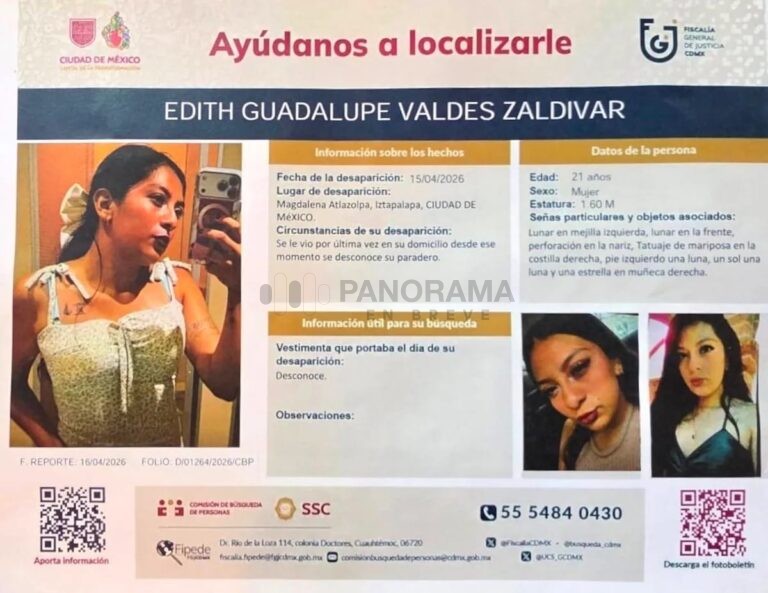 Edith Guadalupe fue encontrada sin vida.