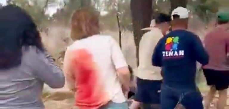 Personas que sufrieron el ataque en Teotihuacán.