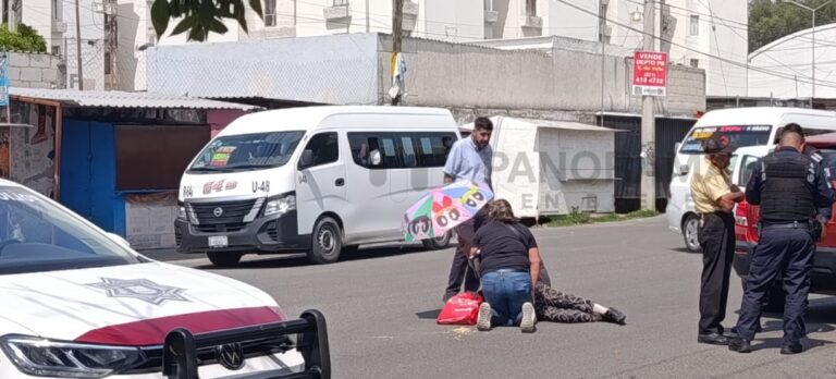 Mujer sufre accidente en San Jerónimo Caleras.