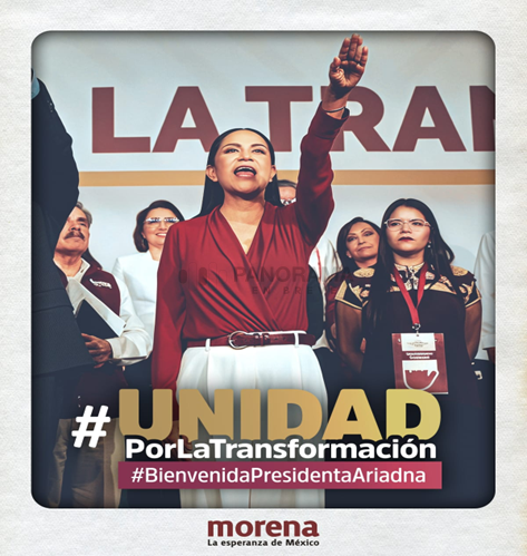 Uno de los momentos más relevantes del congreso fue la designación de Ariadna Montiel como nueva dirigente nacional de Morena.
