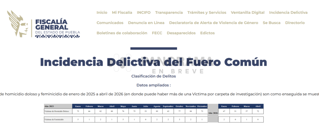 Los delitos en el municipio Puebla relacionados con la libertad y la seguridad sexual registraron un incremento durante los primeros cuatro meses de 2026 en comparación con el mismo periodo de 2025, de acuerdo con cifras de la Fiscalía General del Estado (FGE). 