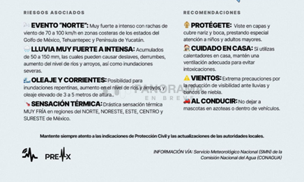 El clima en México enfrentará un cambio significativo durante los primeros días de mayo debido a la llegada del frente frío número 48.