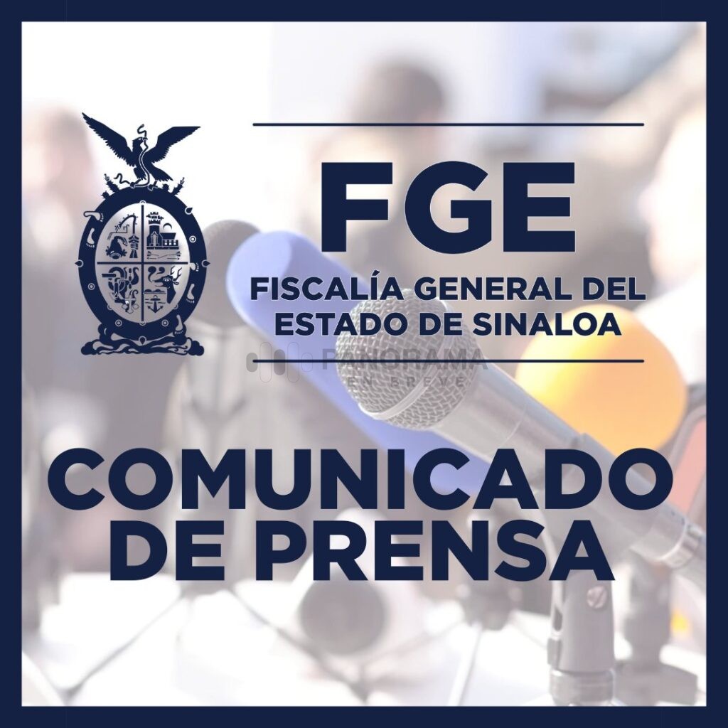 La Fiscalía General del Estado de Sinaloa informó que, con fecha 5 de mayo de 2026, el licenciado Dámaso Castro Zaavedra