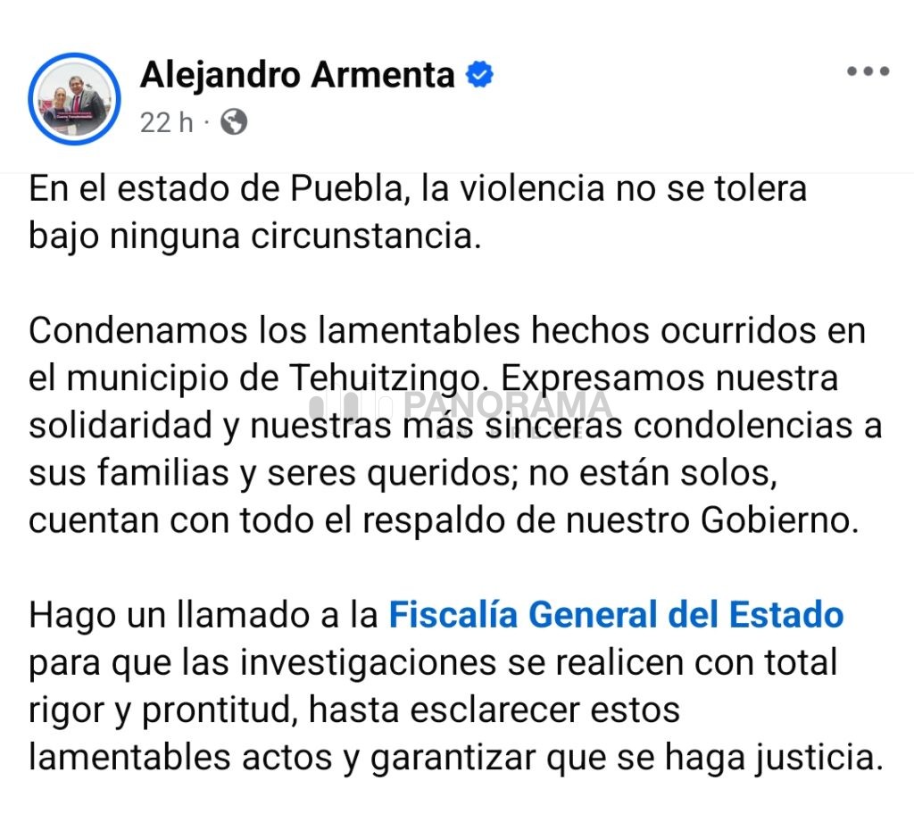 En redes sociales en el que aparece José Alfredo T., señalado como presunto responsable de la masacre ocurrida en Tehuitzingo
