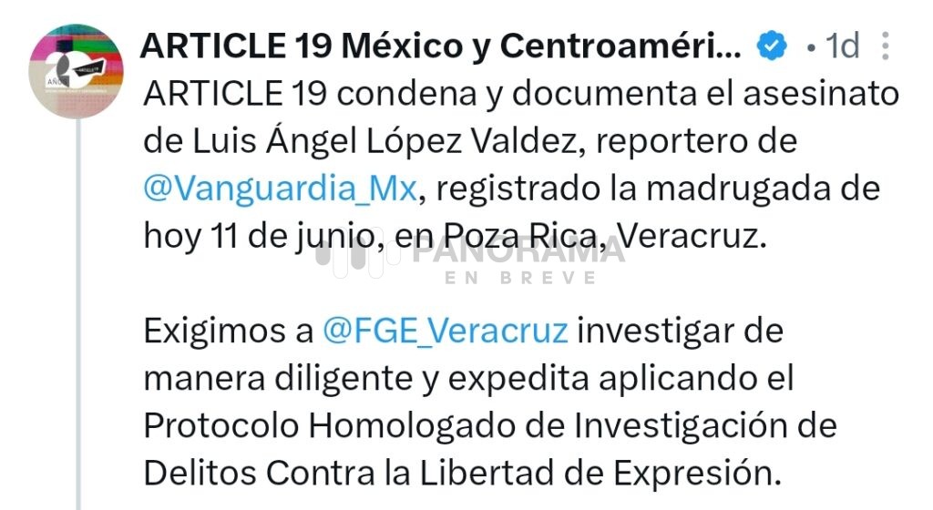 El asesinato del periodista de Vanguardia de Veracruz fue atacado a balazos la madrugada del 11 de junio;autoridades mantienen abiertas líneas de investigación.