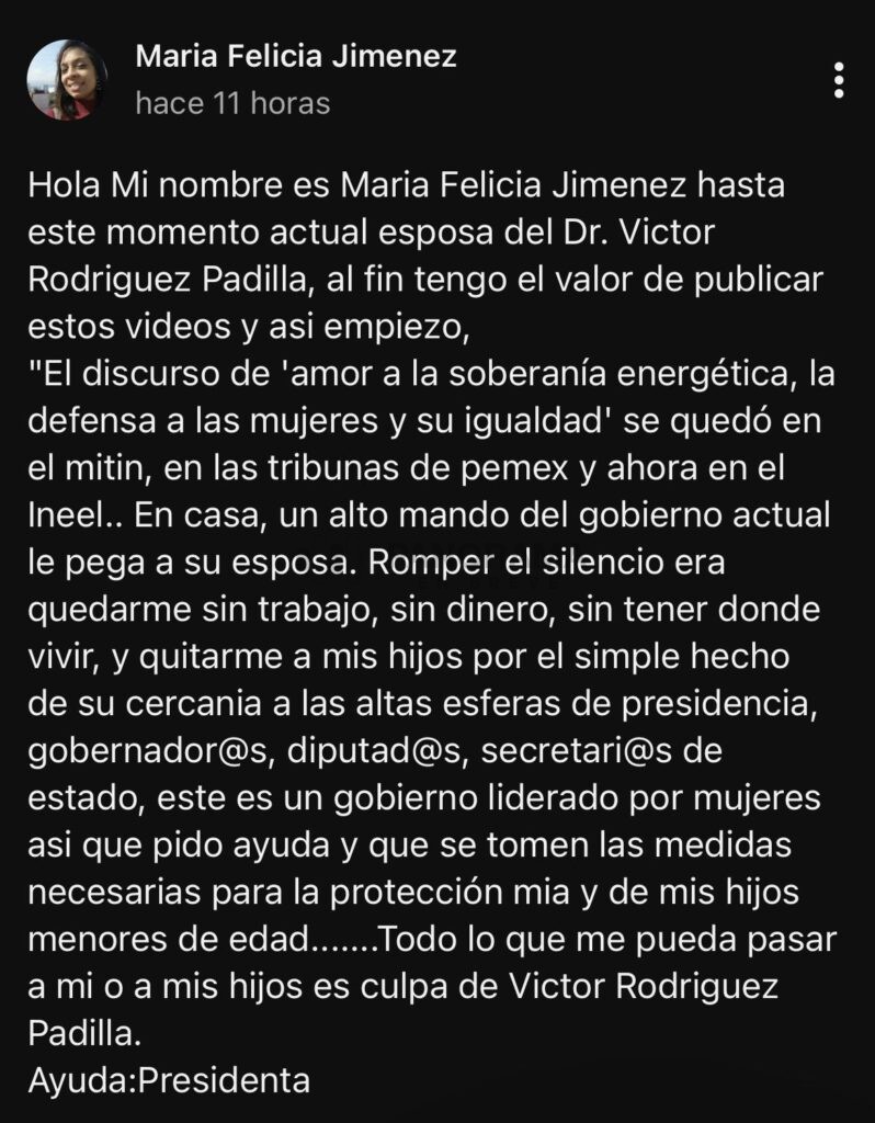 La difusión de un video en el que presuntamente aparece Víctor Rodríguez Padilla, exdirector de Petróleos Mexicanos (Pemex), agrediendo físicamente a su esposa desató una ola de indignación en redes sociales.