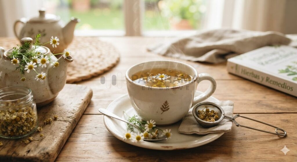 Té de manzanilla.