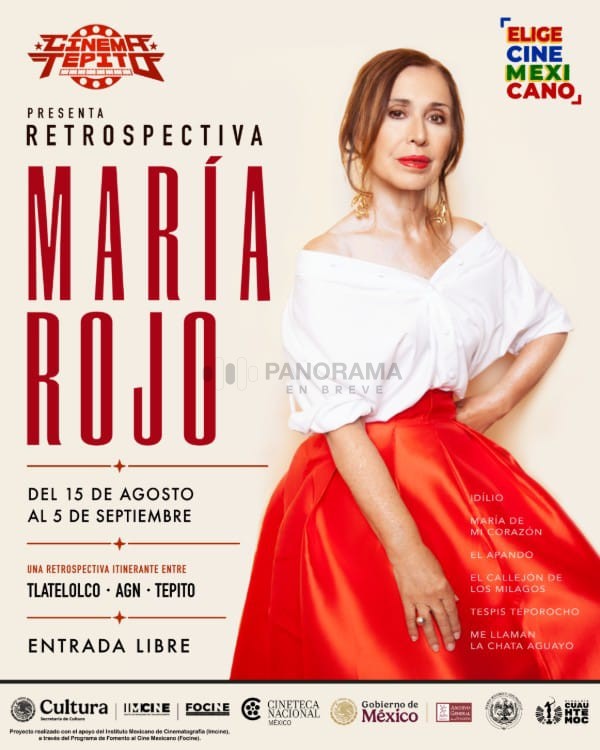 Del 15 de agosto al 5 de septiembre, Cinema Tepito llevará a cabo la Retrospectiva María Rojo.