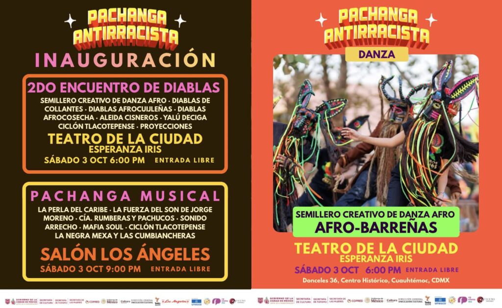 Ya llega la Pachanga! El próximo sábado 3 de octubre comienza la quinta edición del Festival Pachanga Antirracista con una duración de tres semanas.