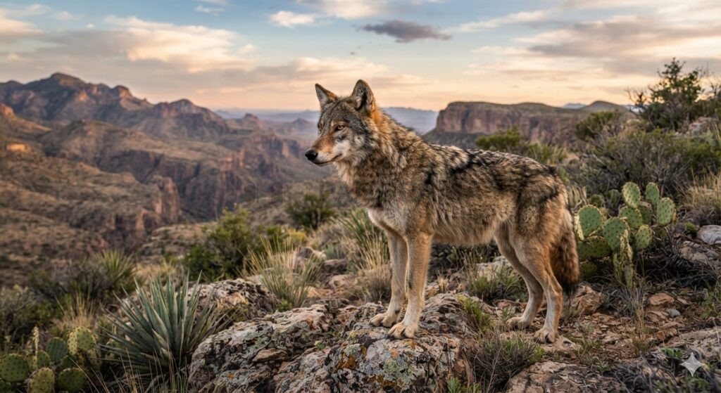 México fortalece las acciones para la recuperación del lobo mexicano (Canis lupus baileyi), especie prioritaria para la conservación de la biodiversidad.