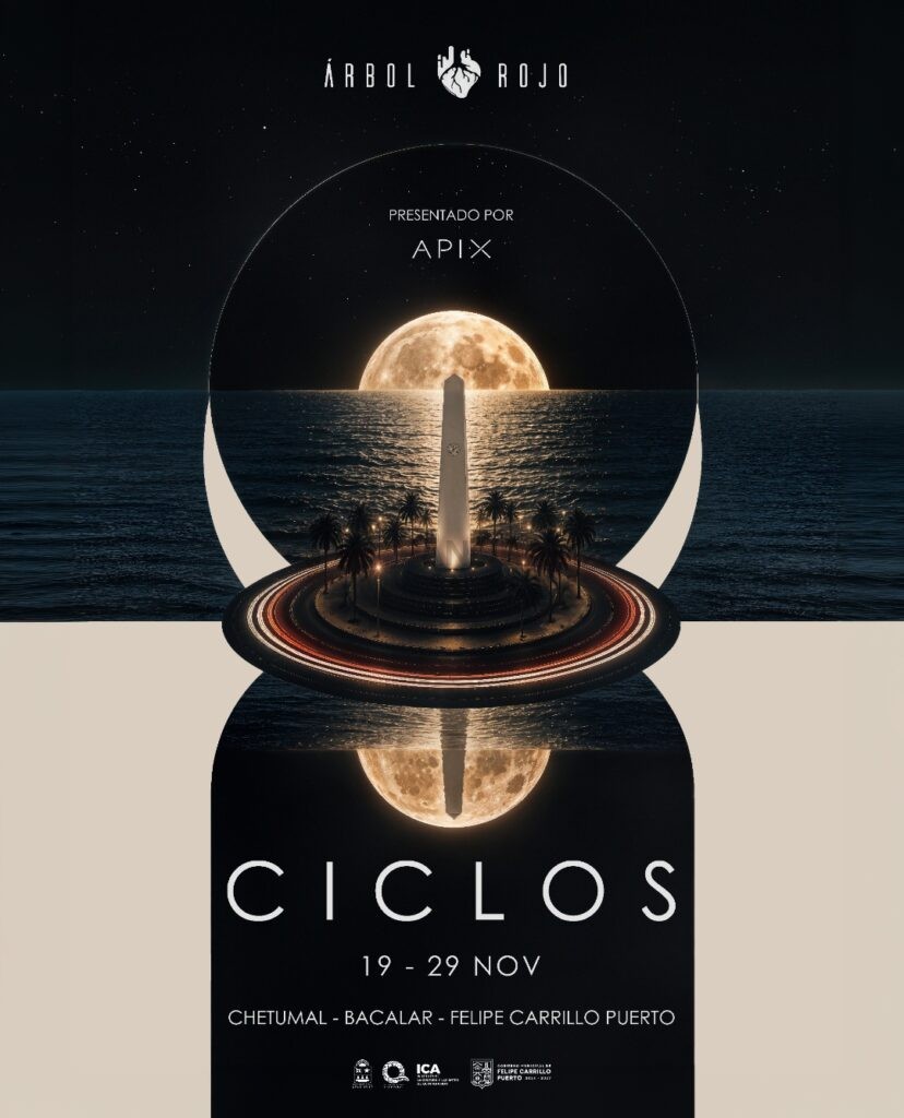 Árbol Rojo A.C. anuncia los avances y la imagen oficial de “CICLOS”, concepto que acompañará la novena edición del Festival de Cine del Sur.