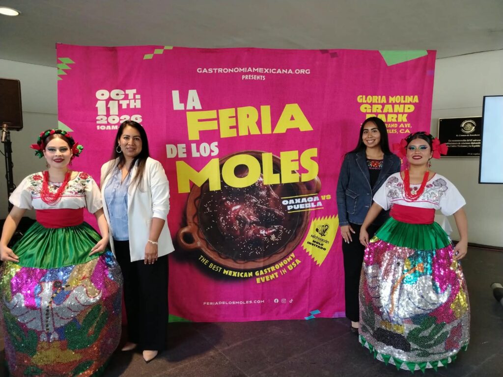 Puebla llevará la Feria de los Moles 2026 a Los Ángeles, California, como parte de la celebración de su décima novena edición.